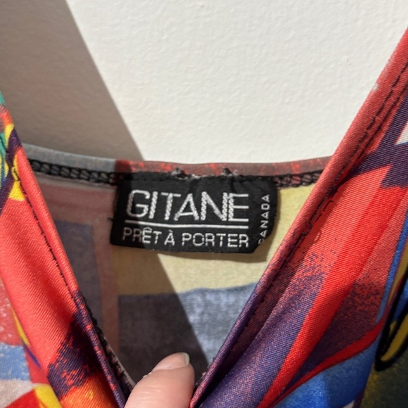🎉4/30$🎉 Gitane Colorful Abstract Sleeveless Dress - Picture 2 of 5